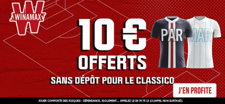 PSG-OM : 10€ offerts sans sortir la CB pour parier GRATOS !