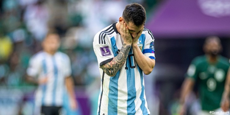 La réaction de Lionel Messi après la défaite de l'Argentine