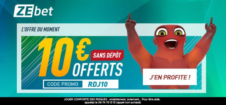 Derniers jours : 10€ offerts sans sortir votre CB chez ZEbet !