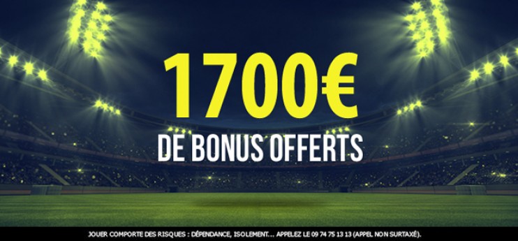 1700€ offerts sur les sites de paris sportifs !