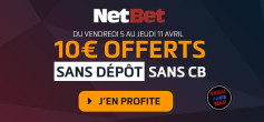 EXCLU : 10€ offerts gratis pour parier !