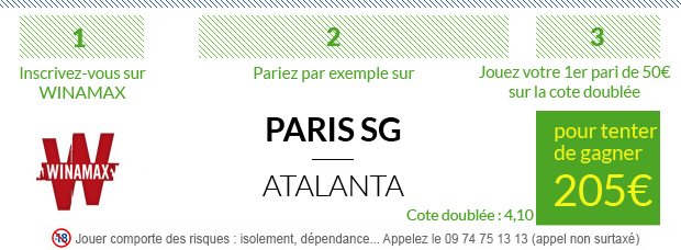 cotes psg atalanta